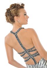 2012 Precious Formals Prom Dresses L50043.  Available in Ivory/Black Zebra